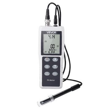 Vevor Medidor Digital De Ph Y Temperatura Ae8601, 0–14 Ph, Sonda Ip68, Autocalibración