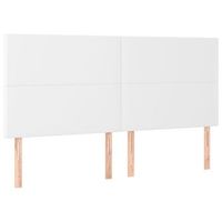 cabecero cama mueble de dormitorio con luces led cuero sintetico 180 x 5 x 118128 cm blanco m020002141