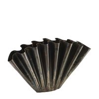 jarron de metal marron h30