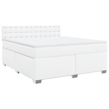 Cama Tapizada 200x180x100,5 Cm Tejido - Blanco