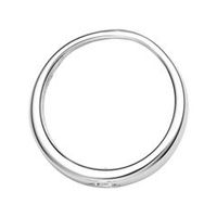 anillo de bautizo de plata pulida con circonita cubica