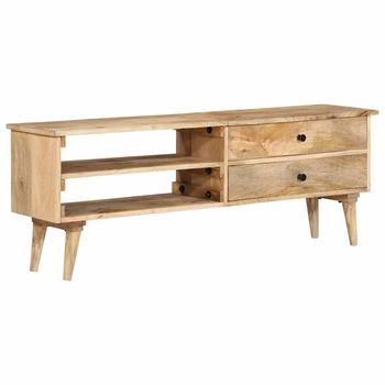 Mueble Para Tv De Madera Maciza De Mango 140x30x50 Cm Vidaxl