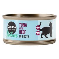 cosma nature 48 x 70 g - pack ahorro - atun y vacuno