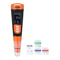vevor medidor de ph digital mf02 probador 3 en 1 ph tds temperatura ip68 pantalla va con polvos de calibracion