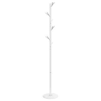 Perchero De Hierro Con Recubrimiento En Polvo Blanco 175 Cm Vidaxl