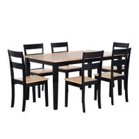 conjunto de comedor de madera 6 personas l90