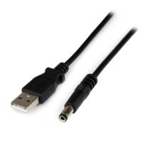 cable adaptador usb a macho a conector coaxial barrel 55mm 5v dc 1m startechcom