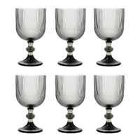 juego de 6 copas vino vidrio gris 37 cl