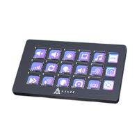 ajazz akp153 teclado controlador de escritorio con control en vivo tipo c con 15 teclas macro lcd y 1 pantalla lateral soporte desmontable compatible con controladores compatible con multiples