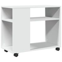 mesa auxiliarmesa de centromesita de centro con ruedas madera ingenieria blanco 70x35x60 cm