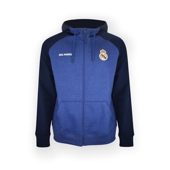 Sudadera Real Madrid Niño Hoodie Azul Con Capucha