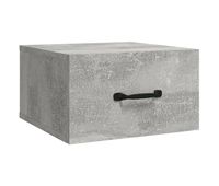 vidaxl mesita de noche de pared color gris hormigon 35x35x20 cm