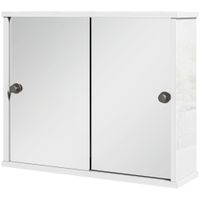 armario con espejo 55x15x45 cm blanco