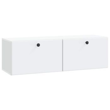 Mueble De Tv De Pared 98 X 31 X 30 Cm Blanco Vidaxl