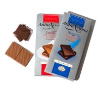 lote 6 chocolates sin azucar antiu xixona con leche y puros