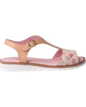 de ANGELITOS SANDALIA H FLOR ANG625 NUDE