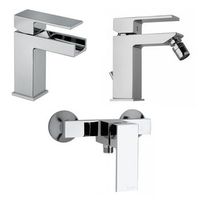 kit de griferia para lavabo ducha bide acabado cromado