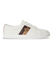 lauren ralph lauren para mujer 802p15843001 deportiva janson ii de piel con ribete blanco 36 plano cordones casual