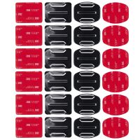 madrid gadget store - 24x soportes planos curvos curvado adhesivo 3m para camara deportiva accion gopro go pro hero13 hero 13 12 11 10 9 8 7 6 5 4 3 2018 sjcam