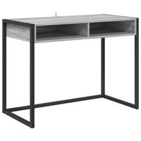 escritorio gris sonoma madera de ingenieria 100 x 50 x 75 cm vidaxl