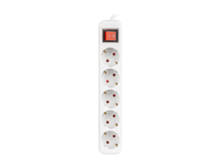 regleta lanberg 5 tomas schuko con protecion blanca 15m