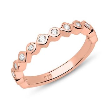 Anillo de plata 925 chapado en oro rosa circonita