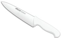 cuchillo cocinero de acero inoxidable nitrum de 200 mm mango blanco