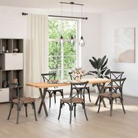 patas para mesapierna de mesa comedor forma x 2 uds acero natural 50x72-73cm cfw3636041