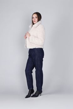 chaqueta con efecto de pelo rizado oat 44