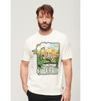 superdry para hombre m1011921a camiseta neon travel blanco xxl casual algodon manga corta