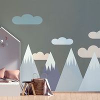 vinilo nino escandinavo de montana jenka - adhesivo de pared - revestimiento sticker mural decorativo - 90x135cm