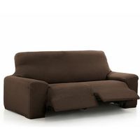 funda de sofa relax elastica vega para sofa de 3 plazas con 2 reposapies marron