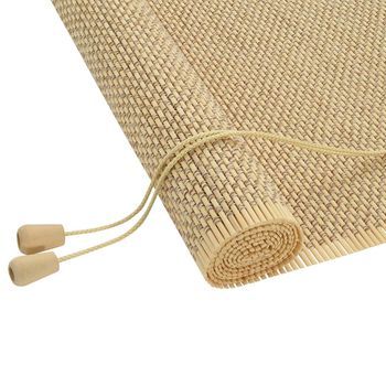 Estor Enrollable Natural 100 X 160 Cm Bambú Vidaxl