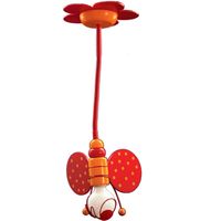 colgante abelha 1xe27 al64xd24cm naranjarojo