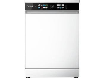 Lavavajillas - Cecotec Bolero Aguazero 6210 D, 15 cubiertos, 14 programas, 60 cm, Tercera bandeja, Pantalla FullColor XXL, Dual Zone Wash, White