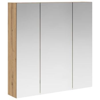 Armario Con Espejo De Baño Roble Artisan 70 X 14,5 X 70 Cm Vidaxl