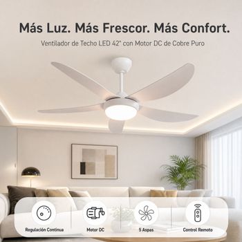 WOOX Ventilador de Techo LED 42