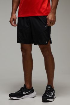 Pantalón Corto Man Active De Tela Elástico Perforado, Negro