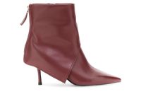 botines con puno de piel bordeaux