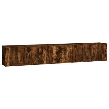 Muebles Para Tv De Pared 3 Uds Roble Ahumado 80x34,5x40 Cm Vidaxl