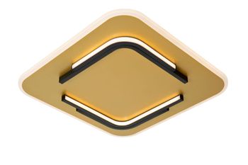 Lámpara de techo de metal con 1 led integrado, oro mate / latón