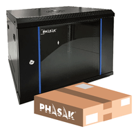 phasak pho 2212d armario rack 12u bastidor de pared negro