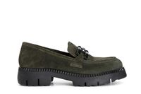 mocasin de mujer en ante con bocado green
