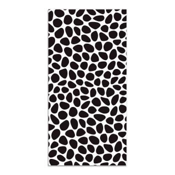 Alfombra Vinílica Negro 160x230cm Patrón Empedrado