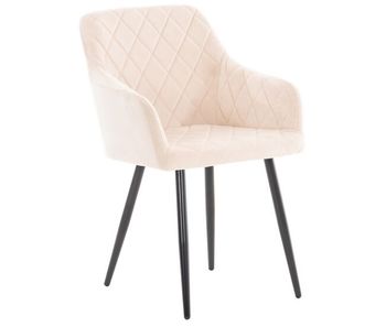 Silla de comedor shila terciopelo beige 44x47x84 cm