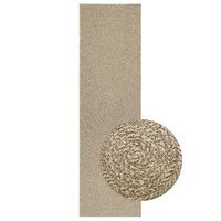alfombra zizur apariencia yute interior exterior beige 80x250cm vidaxl