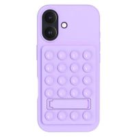 funda para movil bigben connected magsafe silicona violeta con pop it y soporte para iphone 17