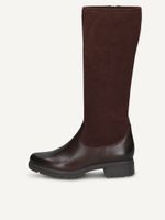 caprice boots brown made of leather and synthetic with block heel size 375