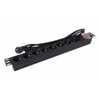 phasak bns 1520 regleta con interruptor 8 tomas de corriente 3m negro