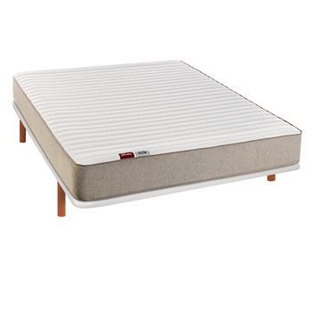 Pack Colchón Y Base 140x190 Pikolin Leah 24cm Blanco Montaje Incluido